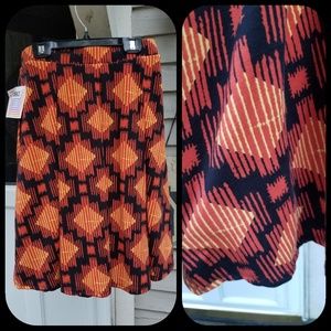 👽 Lularoe MADISON Geometric Aztec Drapey Skirt SMALL
